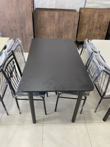 mətbəx stol: Mətbəx üçün, Yeni, Açılmayan, Dördbucaq masa, 4 stul — 4