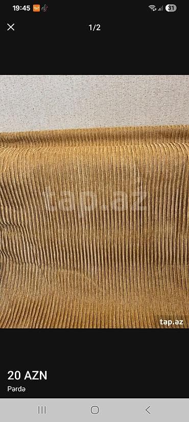 ucuz tuller: Pərdə - Material: sıx toxumalı, şaquli rellefli (çertyojlu) parça - — 2