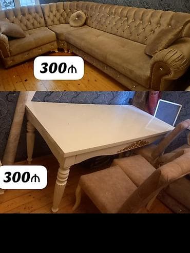 Divan və masa dəstləri: Bir evdən künc divan açılmır baza yoxdur ölçü dəqiq bilinmir 300₼ — 1