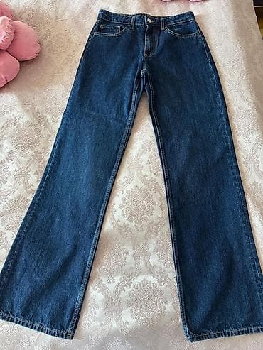 bol şalvar: ZARA TRF orta bel, geniş ayaqlı cins şalvar - Model: TRF Orta Bel — 3