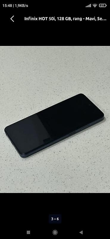 aylıq limitsiz internet: Infinix HOT 50i, 128 GB, rəng - Mavi, Sensor — 1