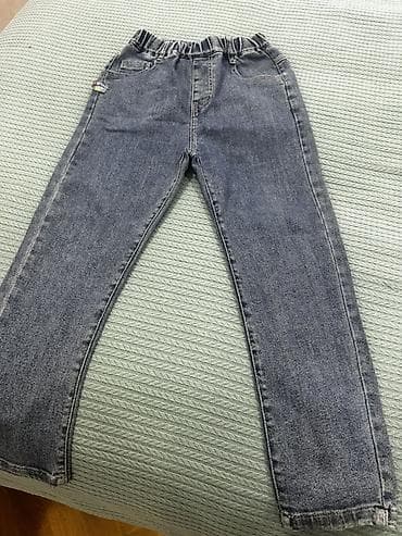 Cinslər və şalvarlar: Uşaq cins şalvarı - Rəng: tünd-boz/klassik yuyulmuş denim - Model — 2