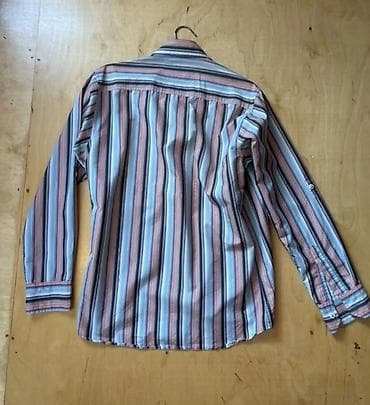 Рубашки: Zolaqlı köynək – uzunqollu, düyməli model. - Klassik yaxa, ön hissədə — 2