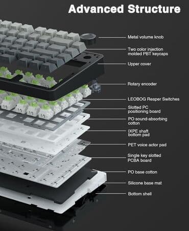 komputer şəkilləri: Aula f75 pro keyboard wireless keycapsderin deyisib qara elemisem ela — 6