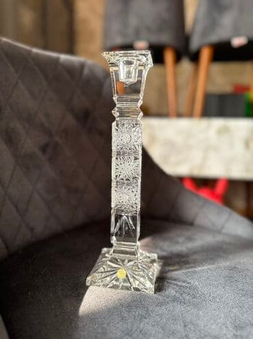 plastik suse: Kəsimli kristal şamdan.Cexiyadan almisam bakidan yox yeni 180dollara — 4
