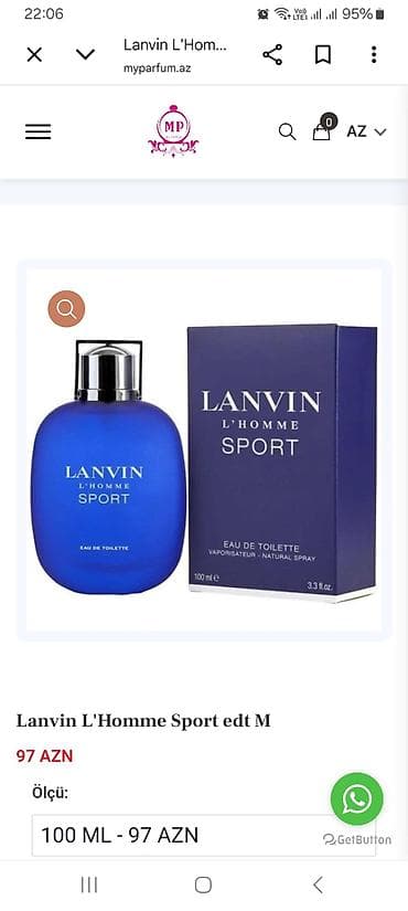 Lanvin sport ətri yeni — 1