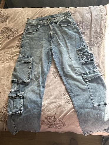 skuter deniz: Məhsul: NEXT brendi cins kargo şalvar - Material: 100% pambıq denim - — 1