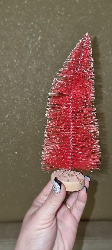 Красота и здоровье: Qırmızı mini dekorativ “şam ağacı” (bottle brush tree) - Parlaq — 1