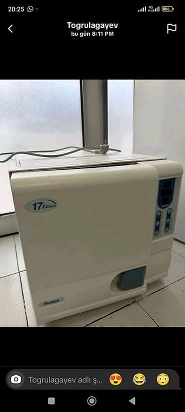Tibbi maskalar: Runyes 17 Litres avtoklav/sterilizator - Tutum: 17 litr - Elektriklə — 1