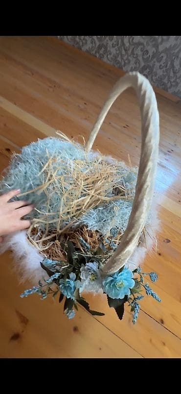 suvenir samovar: Bəzəkli təqdimat səbətləri dəsti - Ürək formalı bəzək qutusu/səbəti — 6