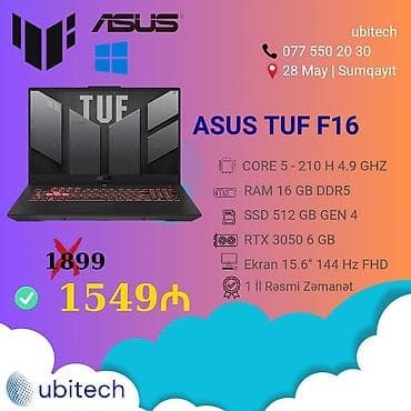 ASUS TUF Gaming, 15.6 ", Intel Core i5, 512 GB