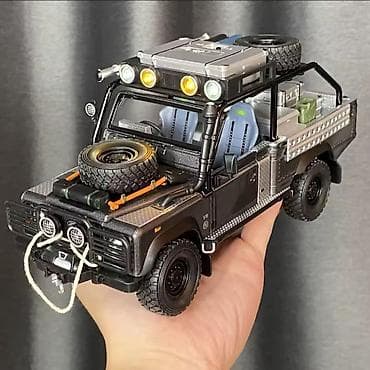 2107 modeli: Off-road model avtomobil – Defendər üslubunda detalı kolleksiya maketi — 4