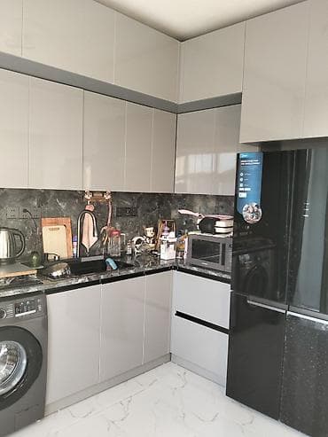 granit tava: Mərmər effektli vanna otağı və müasir mətbəx üçün komplekt aksesuar və — 4