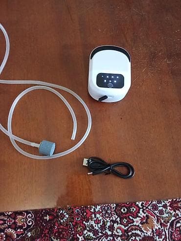 bala kirpi: Akvaryum üçün portativ hava nasosu Xüsusiyyətlər: - USB ilə şarj — 1