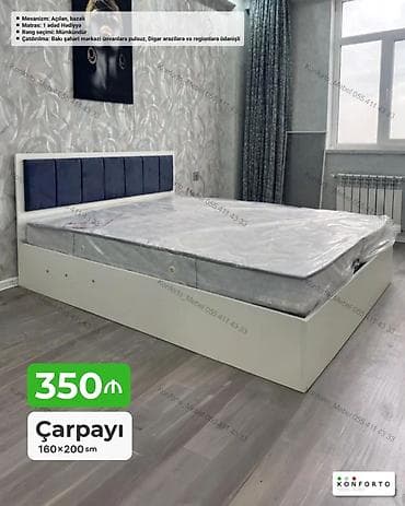 islenmis matras: Çarpayı – 160×200 sm - Mexanizm: açılan, bazalı (alt hissə geniş — 1