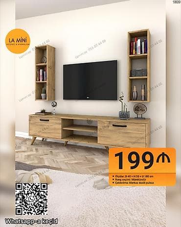 taxda qapl: Düz TV altlığı, Polkalı, Taxtalı — 1