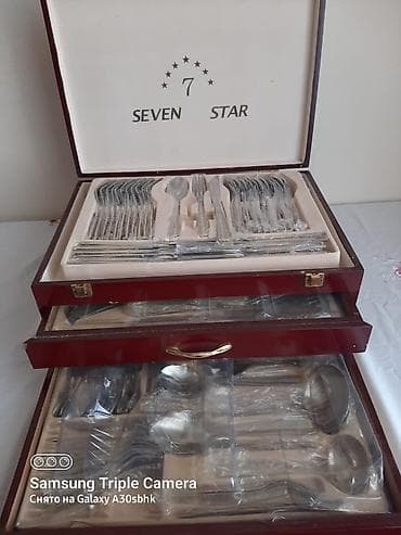 duyu: “Seven Star” markalı dəst – paslanmayan poladdan süfrə ləvazimatları — 2