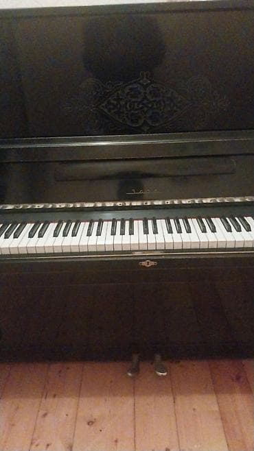 Akkustik piano – şaquli (upright) model. - Korpus: qara parlaq örtük