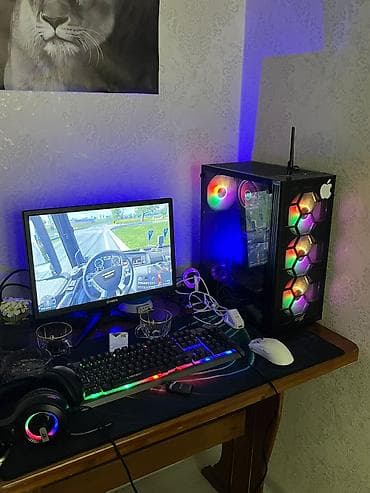 kompüte: Gaming stolüstü kompüter və aksesuarlar dəsti REAL ALİCİYA ENDİRİM — 1