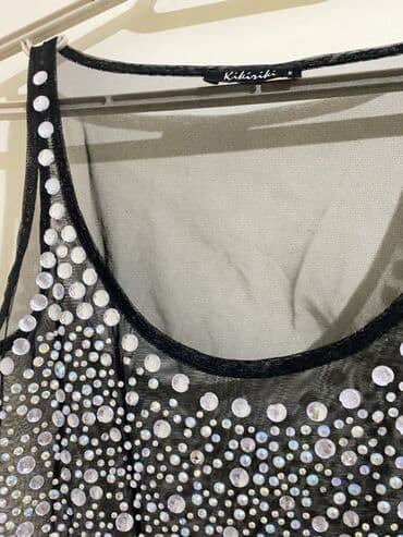 Kişi Geyimləri: Brend: Kikiriki ölçü M-38 Model: Şəffaf tor parça, daşlı “tank top” — 3