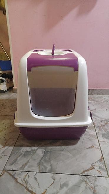 heyvan mal: Qapalı pişik tualeti dəsti - Qapalı, filtrlü pişik tualeti — 2