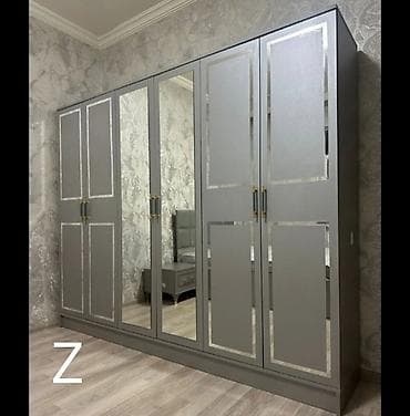 Yeni, 6 qapı, Güzgülü, Boz, Digər material, Açılan, Düz dolab lalafo.az -da Yeni, 6 qapı, Güzgülü, Boz, Digər material, Açılan, Düz dolab