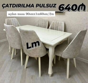 oturacaq dəstləri: Möhtəşəm masa dəsti👑 Yüksək keyfiyyətlə DİQQƏT🆘TƏLƏSİN🆘 Qiymət  — 1