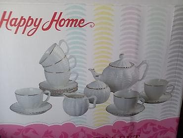 nimceler: Çay dəsti, rəng - Ağ, Farfor — 2
