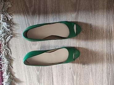 Туфли: Туфли, Nine West, Размер: 37.5, цвет - Зеленый, Б/у — 1
