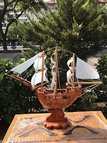 model: Salam Aleykum Əl işi gəmi 15azn (20sm) Qoz agacınnan hazırlanmış əl — 6