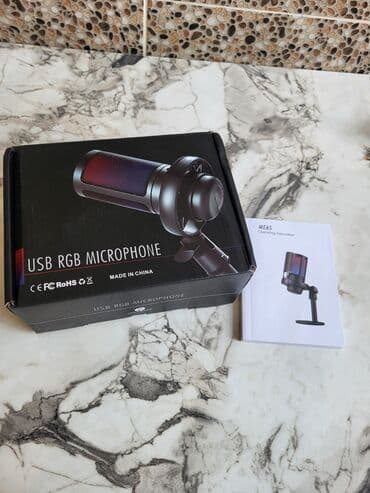 mikrofon dayaq: USB RGB Mikrofon – ME6S Xüsusiyyətlər: - USB qoşulma: Plug-and-play — 2