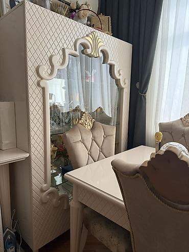 eyvan masa: Klassik üslubda yemək otağı dəsti - Dəst: düzbucaqlı yemək masası 8 — 5