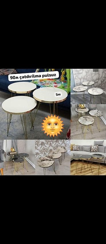 mis samovar satilir: Jurnal masası, Yeni, Yumru masa — 1