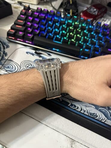 Eynəklər: Şəffaf korpuslu kişi qol saatı - Korpus: şəffaf polikarbonat tonda — 3