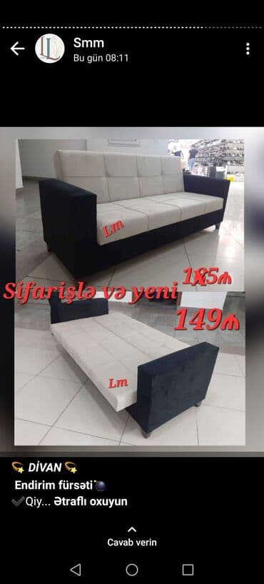 i̇kimərtəbəli çarpayılar ikinci əl: Künc divan, Bazalı, Açılan, Kitab — 15