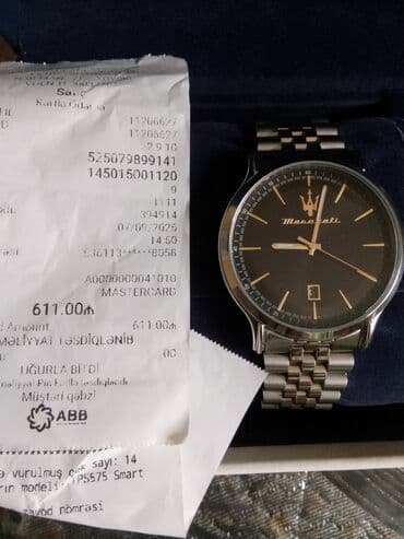 briliyant qaşlı uzuk mətni: Qol saatı, rəng - Qara — 4