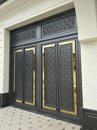 qapi taxda: Dekorativ metal giriş qapıları – lazer kəsim naxışlı, möhkəm və — 2