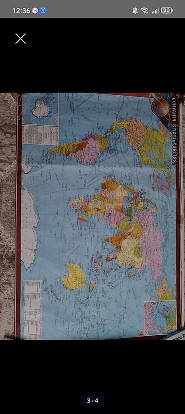 eboksit satilir: Siyasi xəritəsi TƏCİLİ SATİLİR. Tərtəmizdi. Böyük ölçülüdü. 2metr — 3