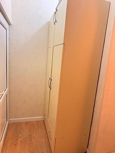 tek dolablar: İkiqapılı şkaf - Material: laminat/MDFlam korpus, hamar açıq bej rəng — 2