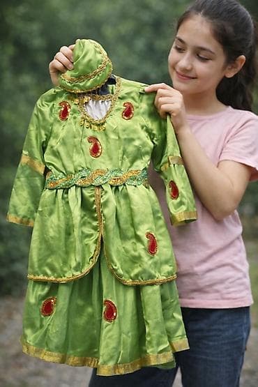 Uşaq üçün milli rəqs geyimi dəsti - Rəng: parlaq yaşıl - Parça: atlas lalafo.az -da Uşaq üçün milli rəqs geyimi dəsti - Rəng: parlaq yaşıl - Parça: atlas