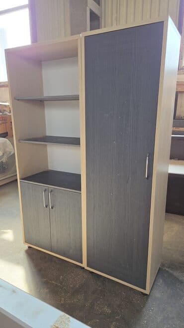 спальный шкаф купе: Ofis mebelləri dəsti - 1 qapılı hündür dolab: açılan qapı, metal — 9