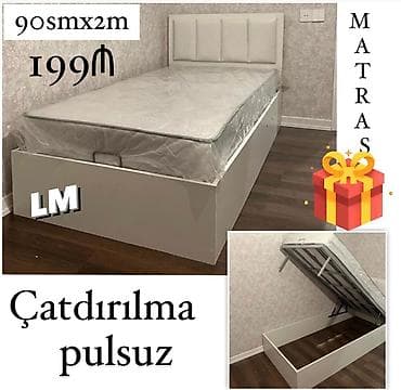 divan kreslo ustasi: Tək bazalı çarpayı – sifarişlə və yeni - Ölçü: 90 sm x 2 m - Qiymət — 1