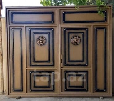 жер тошок: Железо Дворовые ворота, Распашные, 3 м, Механические, С дверью, цвет - Голубой, Нет кредита, Платная установка, Платная доставка — 5