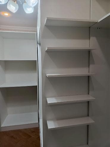 Ağ rəngli paltar otağı üçün quraşdırma dəsti - Modul sistem: açıq rəf