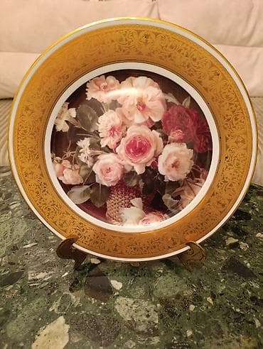 mezun sekilleri: Gloria porzellan panno,Bsyreuth,33 sm — 1