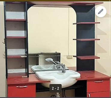 Салонная, медицинская мебель: Bərbər salonu üçün komplekt mebel və avadanlıq - İki tərəfli işləməyə — 1