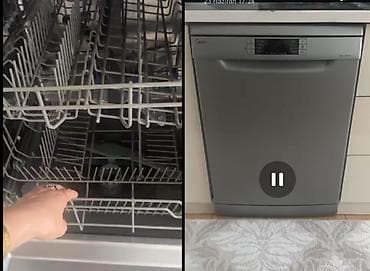 panel cit: Midea markalı qabyuyan maşın - Rəng: gümüş/granit boz korpus, ön — 1