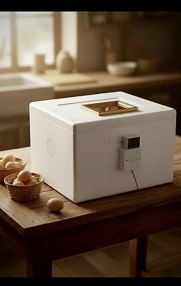 Kənd təssərüfatı avadanlığı: Satışda penoplast inkubator. Temperatur tənzimlənir. Yumurtalar gündə — 5