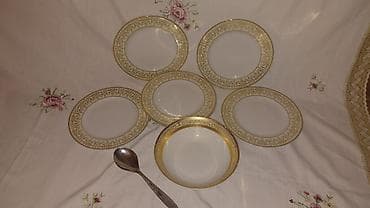 Çay dəsti, rəng - Narıncı, Şüşə — 5