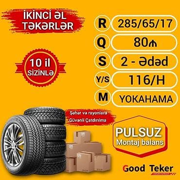 canqan avto: ✅ 285/65/17 Bir cüt yaxşı vəziyyətdə iki ədədin qiyməti 80Azn — 3